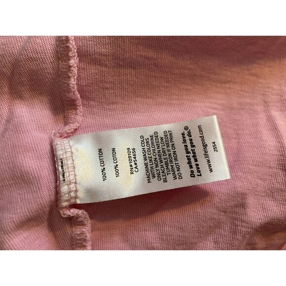 Life Is Good Crusher Tee T-Shirt XS Pink Talk Birdie To Me Golf Short Sleeve - Picture 7 of 9